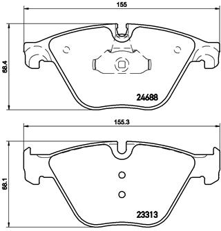 BREMBO Első fékbetét P06074_BREMBO