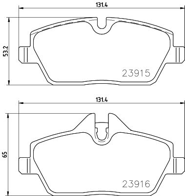 BREMBO Fékbetét, mind P06091E_BREMBO