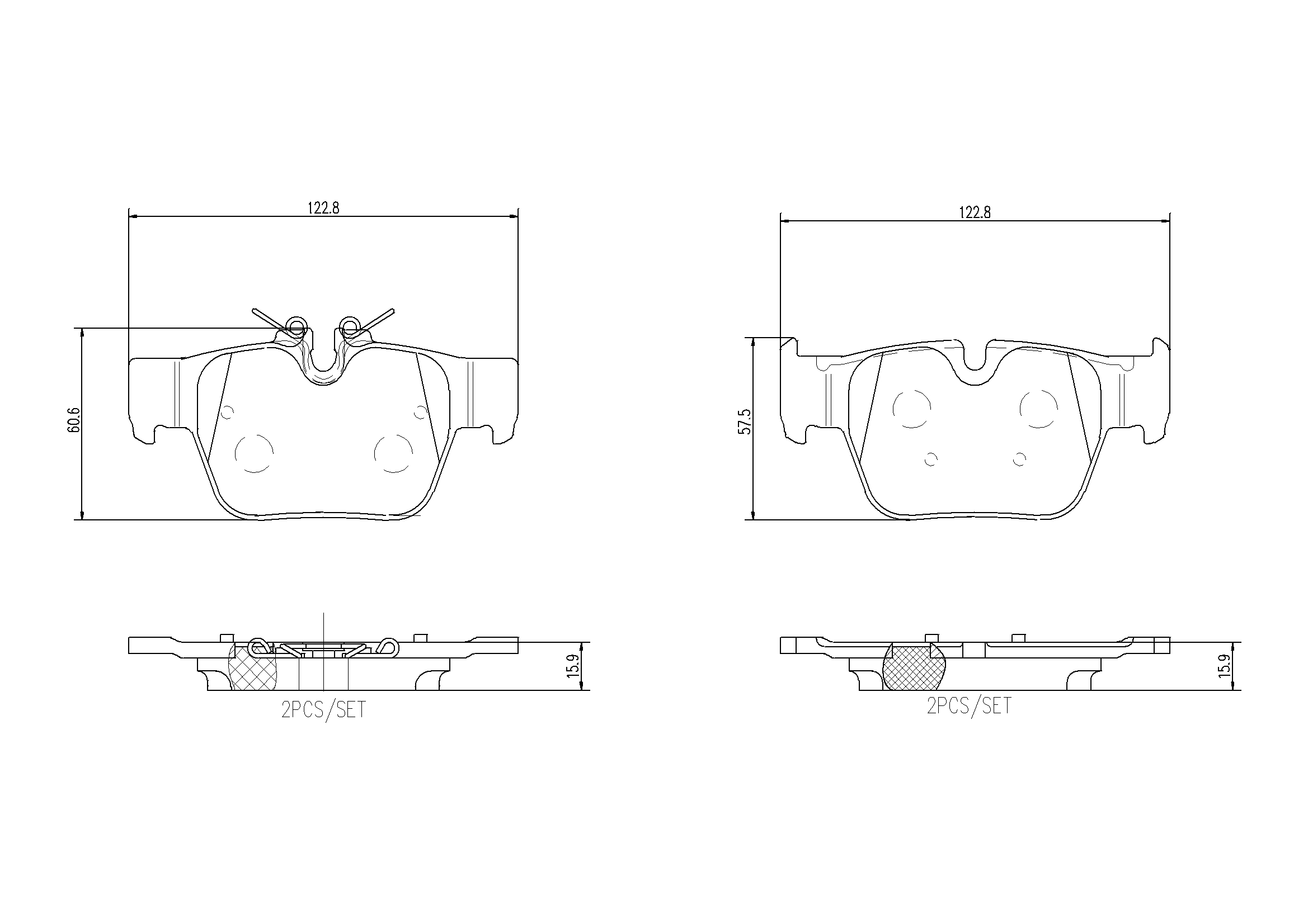 BREMBO Fékbetét, mind P06117_BREMBO