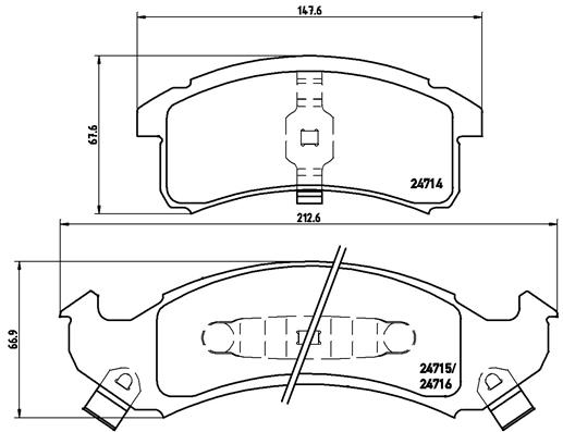 BREMBO Első fékbetét P07002_BREMBO