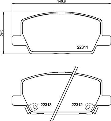 BREMBO Első fékbetét P07012_BREMBO