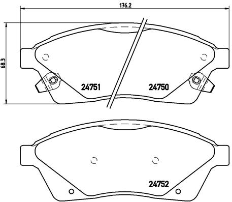 BREMBO Első fékbetét P09010_BREMBO