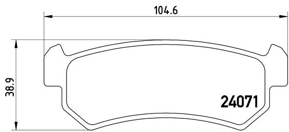 BREMBO Hátsó fékbetét P10001_BREMBO