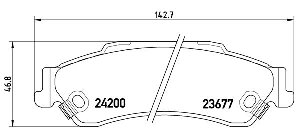 BREMBO Hátsó fékbetét P10002_BREMBO