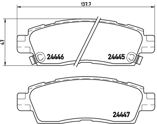 BREMBO Hátsó fékbetét P10010_BREMBO