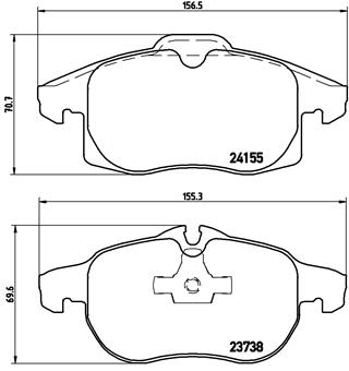 BREMBO Első fékbetét P10011_BREMBO