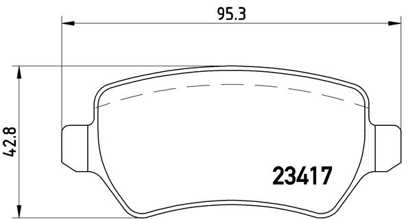 BREMBO Hátsó fékbetét P10013_BREMBO