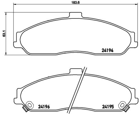 BREMBO Első fékbetét P10052_BREMBO