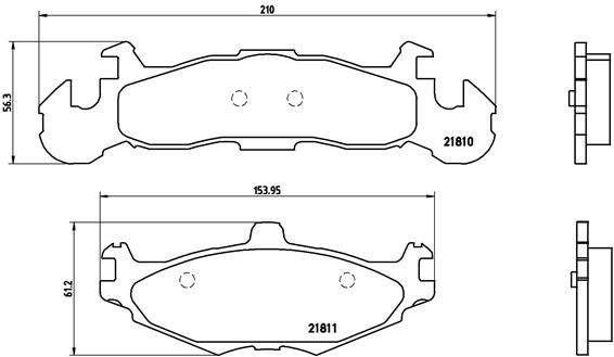 BREMBO Első fékbetét P11001_BREMBO