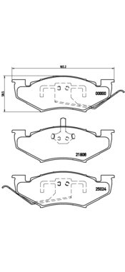 BREMBO Hátsó fékbetét P11005_BREMBO