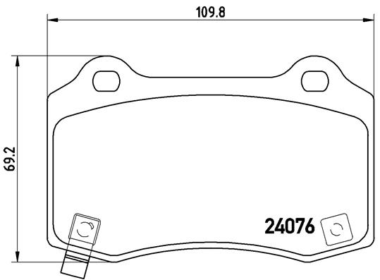 BREMBO Hátsó fékbetét P11024_BREMBO