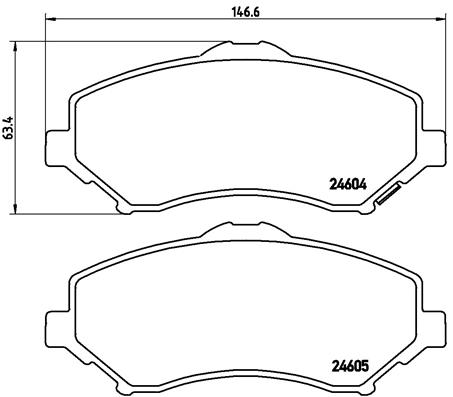 BREMBO Első fékbetét P11025_BREMBO