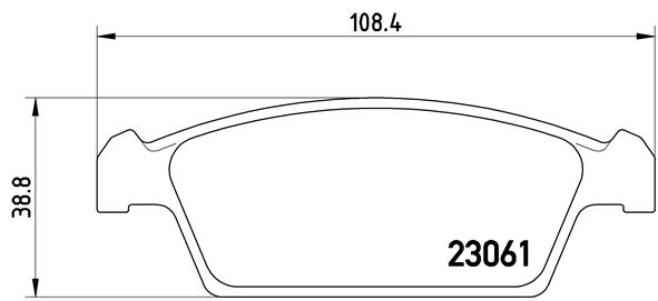 BREMBO Első fékbetét P15001_BREMBO