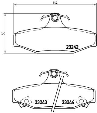 BREMBO Hátsó fékbetét P15004_BREMBO