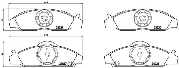 BREMBO Első fékbetét P15008_BREMBO