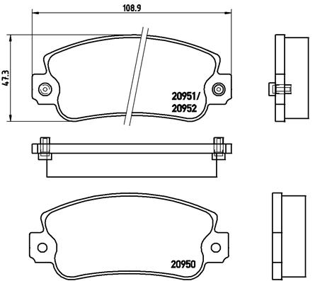 BREMBO Első fékbetét P23013_BREMBO