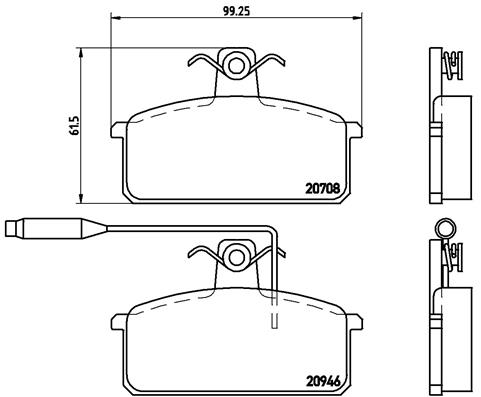 BREMBO Első fékbetét P23024_BREMBO