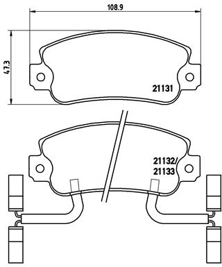 BREMBO Első fékbetét P23031_BREMBO