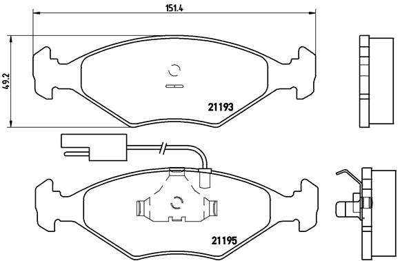 BREMBO Első fékbetét P23039_BREMBO