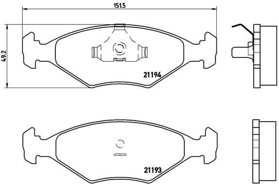 BREMBO Első fékbetét P23040_BREMBO