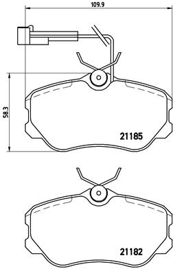 BREMBO P23045_BREMBO Első fékbetét