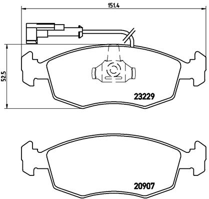 BREMBO Első fékbetét P23063_BREMBO