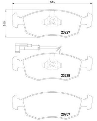 BREMBO Első fékbetét P23076_BREMBO