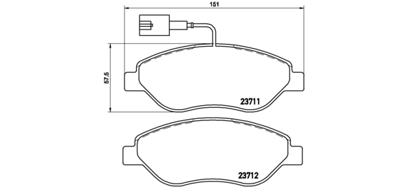 BREMBO Első fékbetét P23086_BREMBO