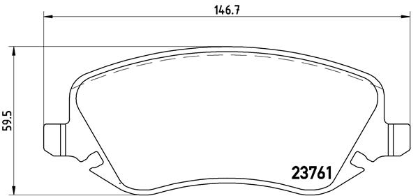 BREMBO Első fékbetét P23088_BREMBO