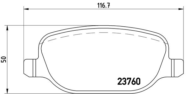 BREMBO Hátsó fékbetét P23089_BREMBO