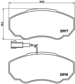 BREMBO Első fékbetét P23091_BREMBO