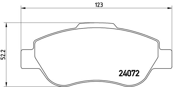 BREMBO Első fékbetét P23097_BREMBO