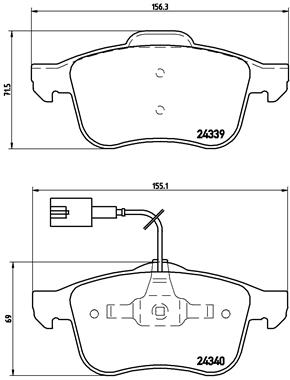 BREMBO Első fékbetét P23103_BREMBO