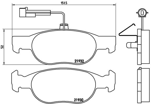 BREMBO Első fékbetét P23113_BREMBO