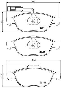 BREMBO Első fékbetét P23114_BREMBO