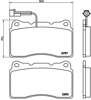 BREMBO Első fékbetét P23115_BREMBO