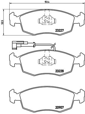 BREMBO Első fékbetét P23121_BREMBO