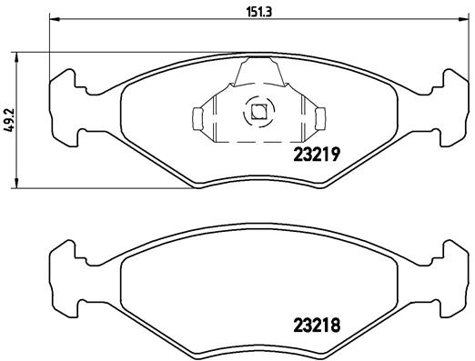 BREMBO Első fékbetét P23124_BREMBO