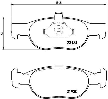 BREMBO Első fékbetét P23125_BREMBO