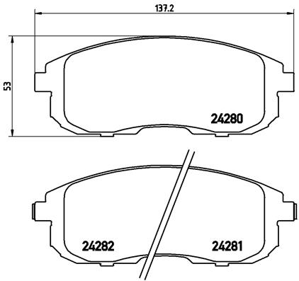 BREMBO Első fékbetét P23126_BREMBO