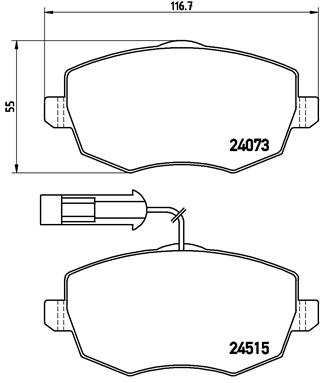 BREMBO Első fékbetét P23128_BREMBO