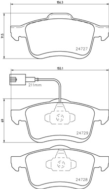 BREMBO Első fékbetét P23130_BREMBO