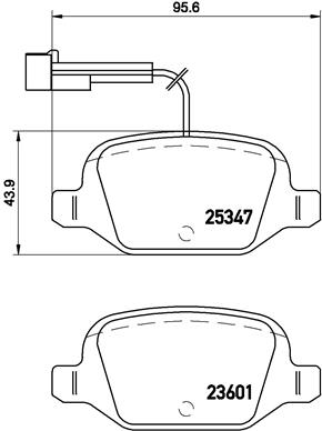 BREMBO Hátsó fékbetét P23146_BREMBO