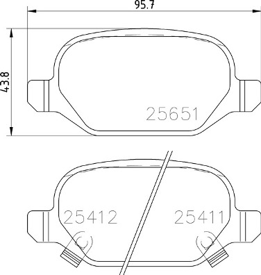 BREMBO Hátsó fékbetét P23151_BREMBO