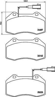 BREMBO Első fékbetét P23162_BREMBO