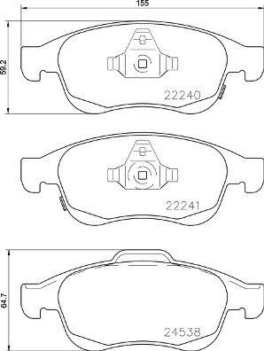 BREMBO Első fékbetét P23165_BREMBO