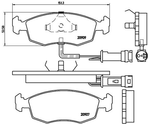 BREMBO Első fékbetét P24007_BREMBO