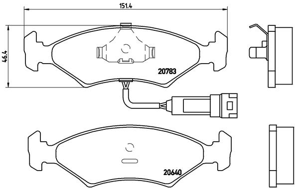 BREMBO Első fékbetét P24012_BREMBO