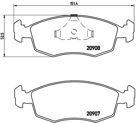 BREMBO Első fékbetét P24019_BREMBO