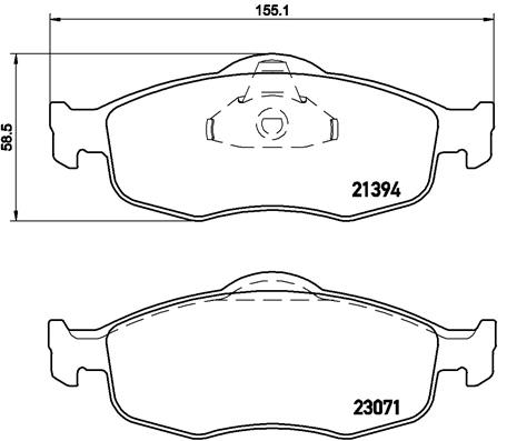 BREMBO Első fékbetét P24037_BREMBO